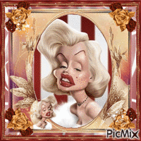 Marilyn Monroe, Actrice, Chanteuse américaine geanimeerde GIF