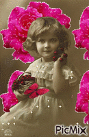 roses et cerises - GIF animado gratis