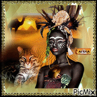 Princesse Africaine - GIF animé gratuit