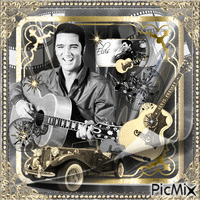 Elvis Presley, Chanteur & Acteur américain - Gratis geanimeerde GIF