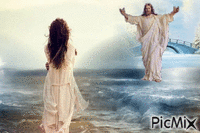 jesus  and girl - GIF animasi gratis