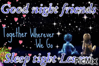 GOOD NIGHT FRIENDS LES - Zdarma animovaný GIF