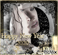 Happy New Year  2020...Bisous ♥ - GIF animé gratuit