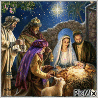 Nacimiento de Jesús animowany gif