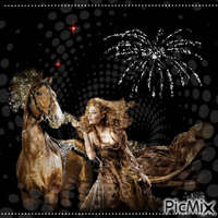 cavalo encantado - Бесплатный анимированный гифка