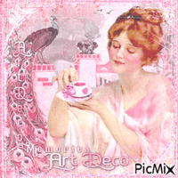 Art Deco - Pink - Free animated GIF
