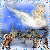 Christmas Angel - Ange de Noël - Бесплатни анимирани ГИФ