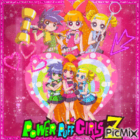 Powerpuff girls but anime - GIF animé gratuit