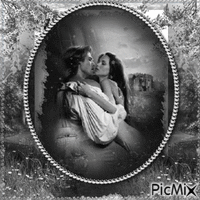 Couple romantique vintage - Darmowy animowany GIF