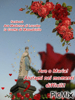 Madonnina di Lourdes - Безплатен анимиран GIF