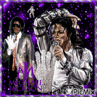 Michael Jackson-Purple and Silver - GIF animado grátis