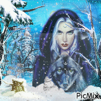 ☆☆WOMAN AND WOLF☆☆ анимирани ГИФ