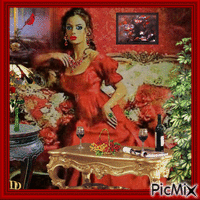 Beautiful in Red. Animiertes GIF