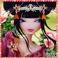 Asian lady - Zdarma animovaný GIF