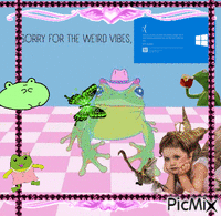 Sorry for weird vibes frog geanimeerde GIF