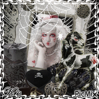 Gothic woman 🌹🌼 анимирани ГИФ