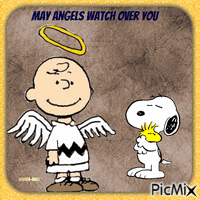 Snoopy -angels-cartoon animovaný GIF