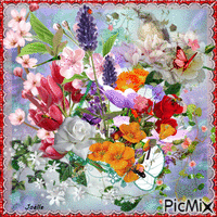cadre floral ! - GIF animado gratis