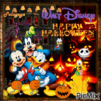 Donald Duck and his friends disney-Happy Halloween