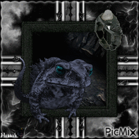 ((Monster Froggo in a Dark Cave)) Animiertes GIF