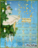 naptár - calendar 2019 - Бесплатни анимирани ГИФ