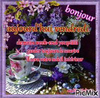 bonjour vendredi - Бесплатный анимированный гифка
