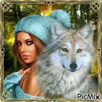 la femme et le loup