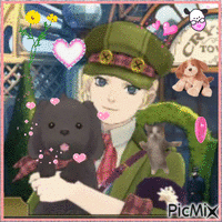 gina lestrade and chief inspector toby !! GIF animé