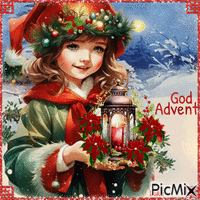 Happy Advent. 1 candel 9 - GIF animé gratuit