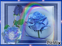 blue rose animasyonlu GIF