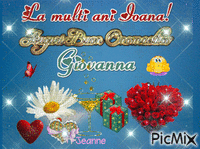La multi ani Ioana! Buon onomastico Giovanna! animovaný GIF