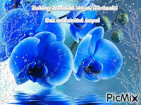 kék orhidea - GIF animate gratis