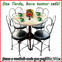 Boa Tarde, bora tomar café! - Ücretsiz animasyonlu GIF