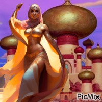 Persian woman In Agrabah анимированный гифка