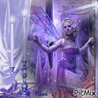 Purple fairy - GIF animé gratuit