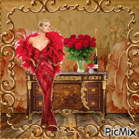 LADY IN RED анимиран GIF