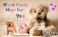 Fuzzy Hugs - GIF เคลื่อนไหวฟรี