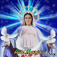 Ave Maria Regina della pace -2 GIF animé