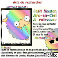 Tit Mouton Arc-En-Ciel - GIF animé gratuit