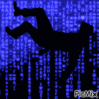 Matrix Fall - Animovaný GIF zadarmo