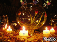 Romantic candles - GIF animado gratis