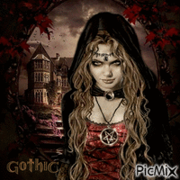 gothic woman - Animovaný GIF zadarmo