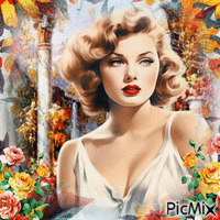 Mujer vintage - Free animated GIF