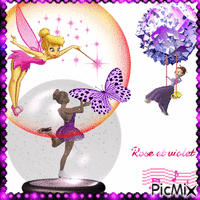 Rose et violet - GIF animé gratuit