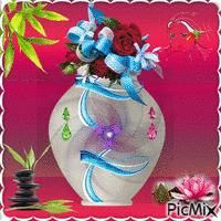 Vase aux couleurs abstraites dans une certaine zenitude - GIF animasi gratis