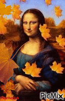 Mona de otoño GIF animé