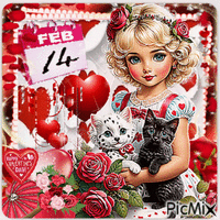 I wish everyone a happy Valentine's Day animeret GIF