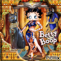 Betty boop in Egypte - Gratis animeret GIF