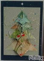 Christmas Card from Watercolor - GIF animé gratuit