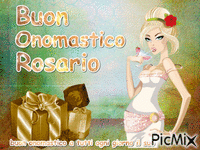 buon onomastico Rosario - Δωρεάν κινούμενο GIF